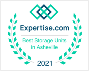 A logo of expertise.com best storage units in asheville