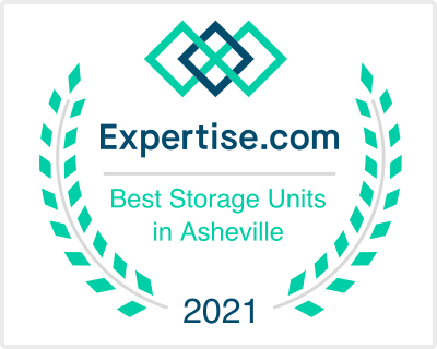 A logo of expertise.com best storage units in asheville